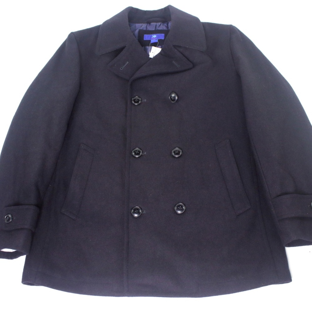 Egara Mens Warehouse Wool Pea Coat Winter Jacket